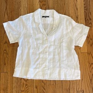 Quince white linen top